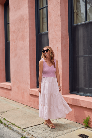 Elan Mixed Media Maxi Dress