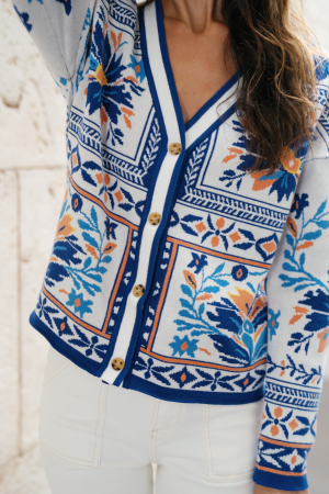 Fate Printed Floral Cardigan