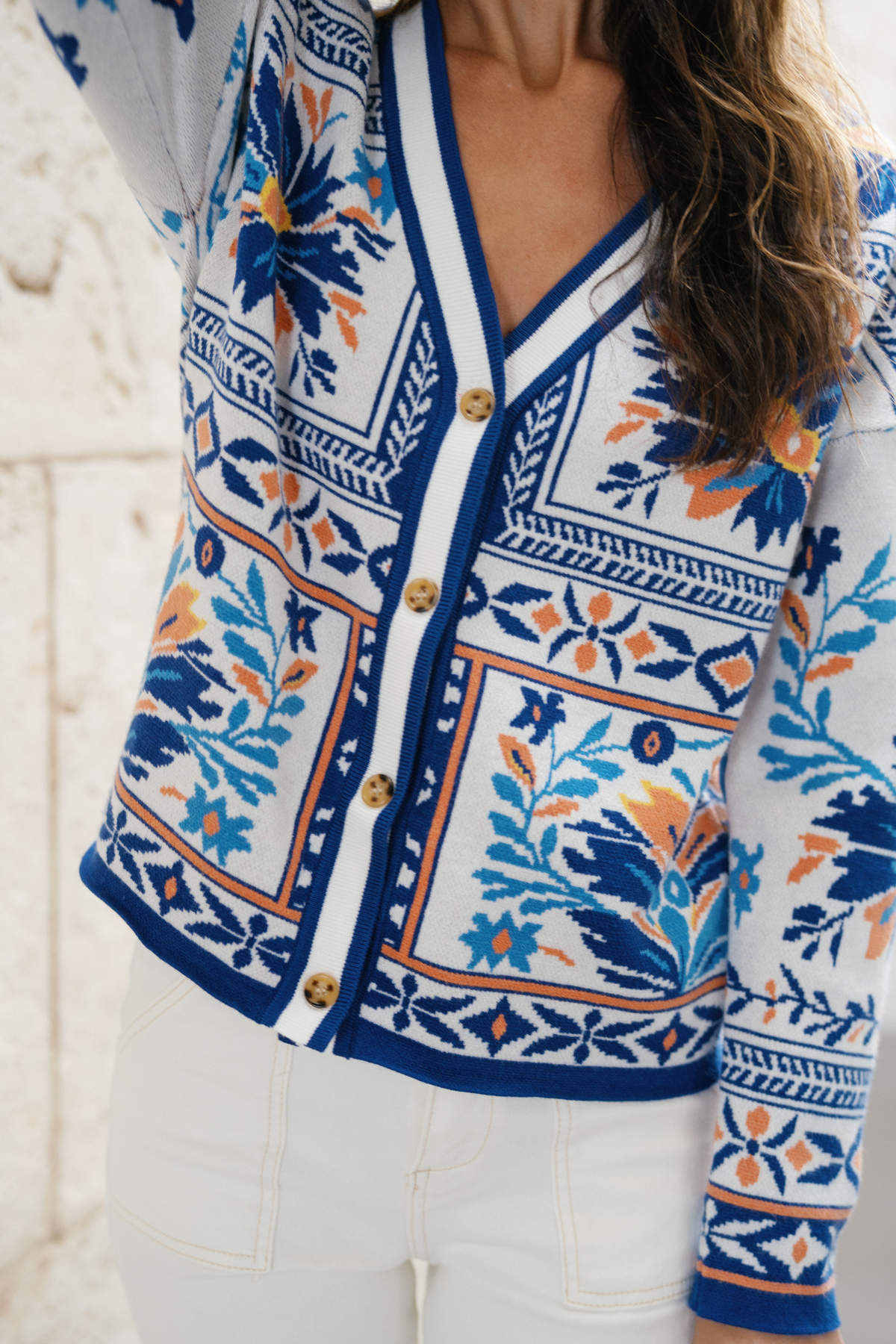 Fate Printed Floral Cardigan - Image 4