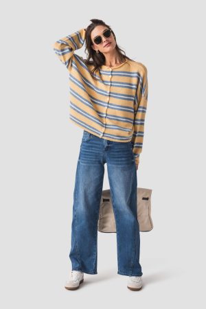 Things Between Varsity Striped Piper Cardigan