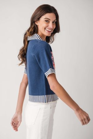 THML Button Up Sweater Top