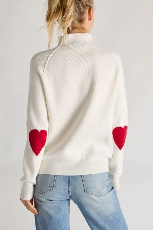 Cezele Heart Sleeve Sweater