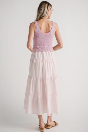 Elan Mixed Media Maxi Dress