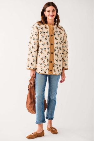 RD Style Sophia Sherpa Button Front Jacket