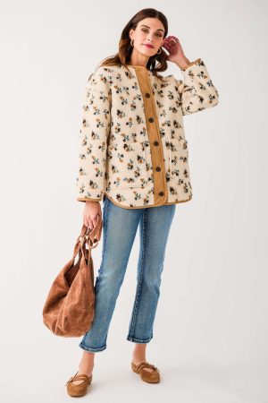 RD Style Sophia Sherpa Button Front Jacket