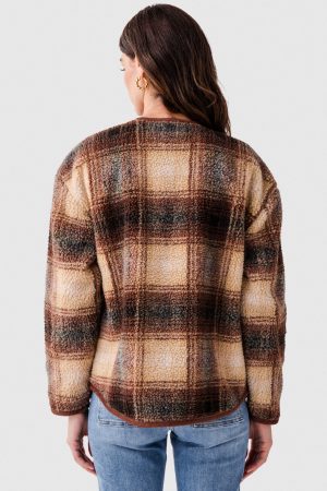 RD Style Sophie Sherpa & Cord Trim Jacket