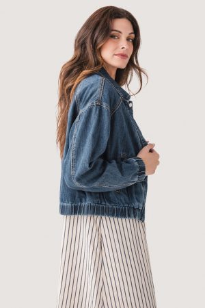 Risen Denim Bomber Jacket