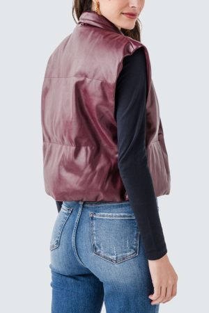 Elan Faux Leather Vest
