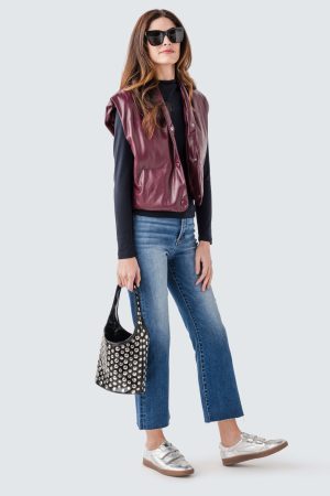 Elan Faux Leather Vest