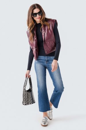 Elan Faux Leather Vest