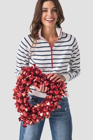 Pink Pineapple Heart Patch 1/2 Zip