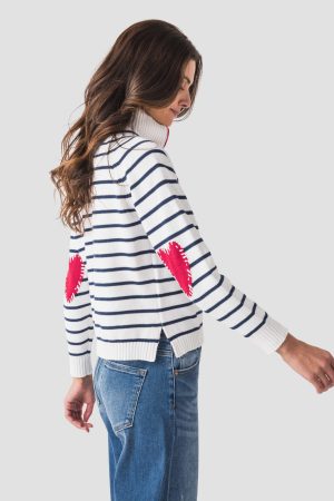 Pink Pineapple Heart Patch 1/2 Zip