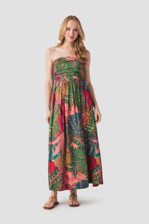 Dress Forum Strapless Ruched Maxi Dress