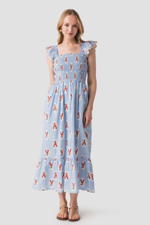 THML Lobster Print Maxi Dress