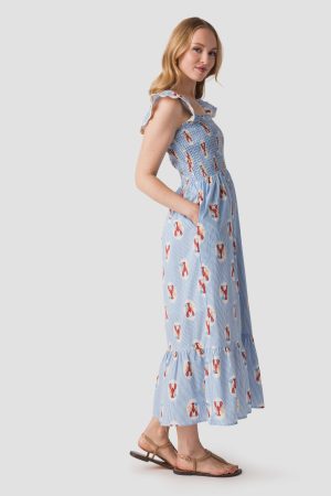 THML Lobster Print Maxi Dress