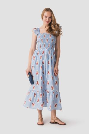 THML Lobster Print Maxi Dress