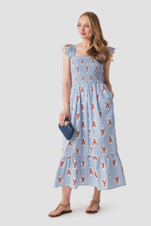 THML Lobster Print Maxi Dress