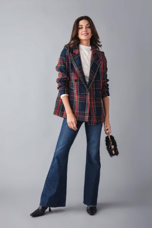 Fore Collection Tartan Plaid Blazer