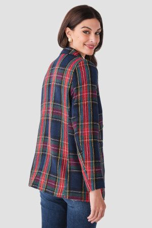 Fore Collection Tartan Plaid Blazer