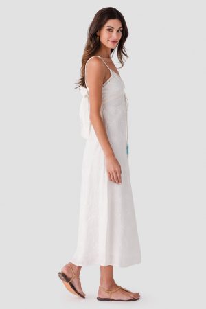Surf Gypsy Palm Eyelet Maxi Dress