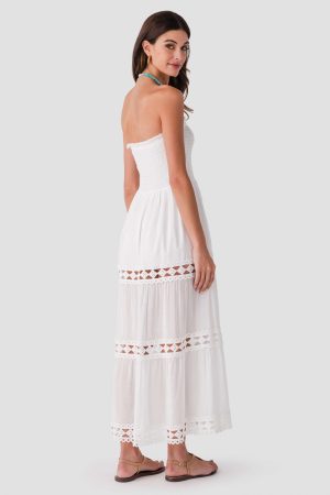 Elan Smocked Strapless Midi Dress